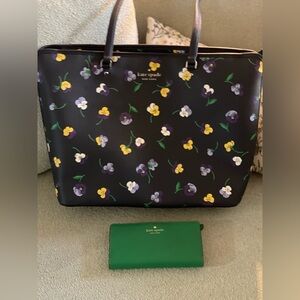 Authentic Kate Spade tote and matching wallet.